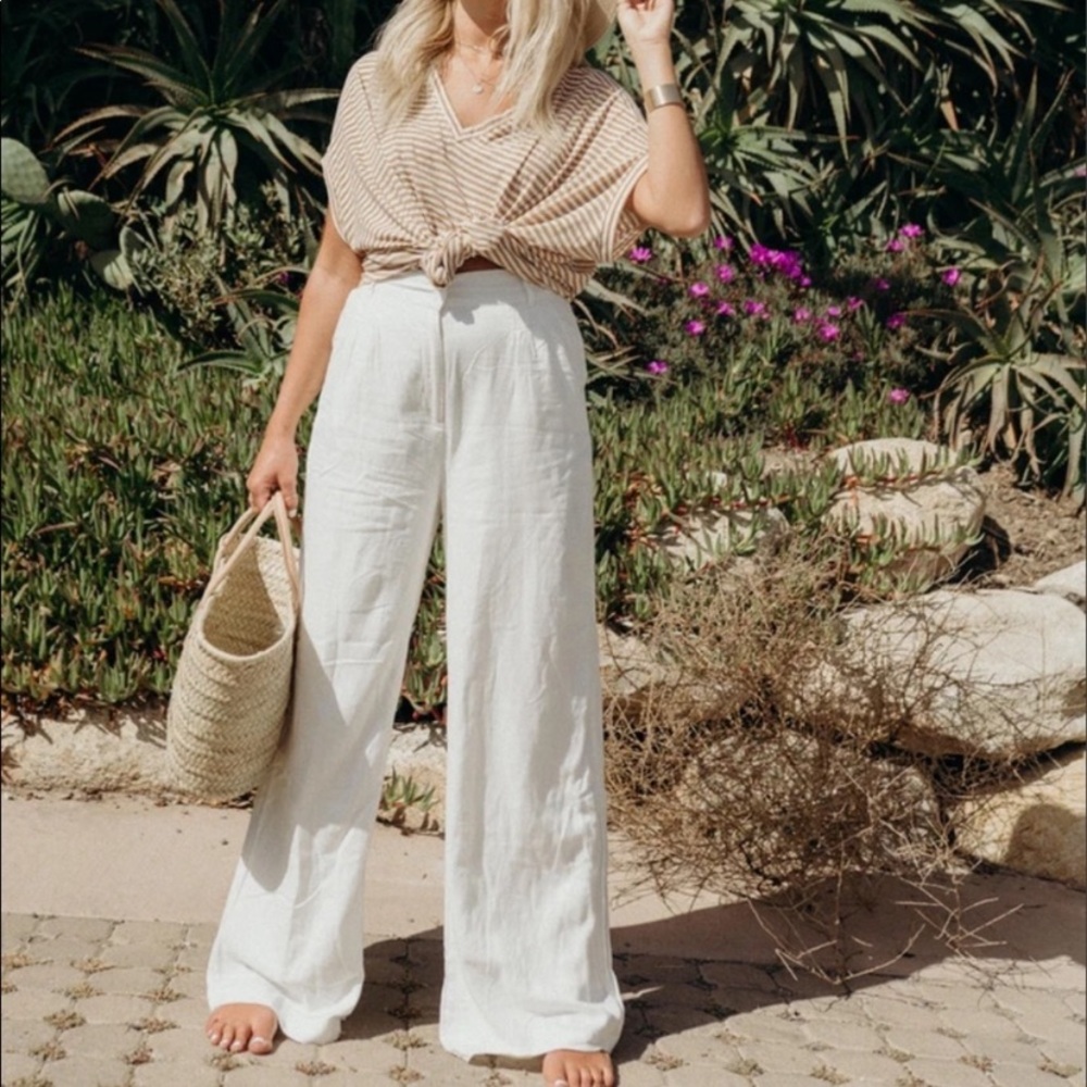 Carly Jean Los Angeles Hampton Linen Pant